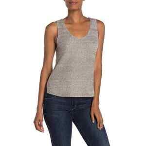 SUSINA Women's sleeveless Marled Sweater Tank Top size M in olive